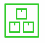 green message board with post it notes on icon